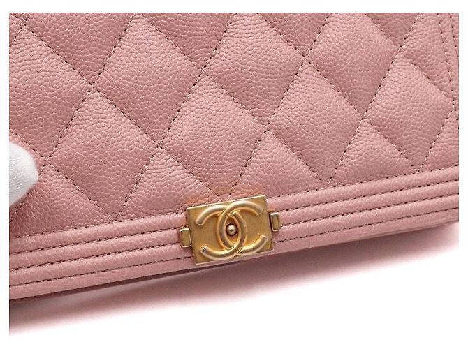 Chanel Borsa WOC Boy in Caviar Rosa con Catena Dorata, Borsa a Spalla e a Tracolla - vista 11