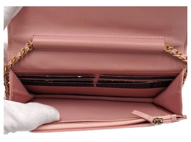 Chanel Borsa WOC Boy in Caviar Rosa con Catena Dorata, Borsa a Spalla e a Tracolla - vista 6