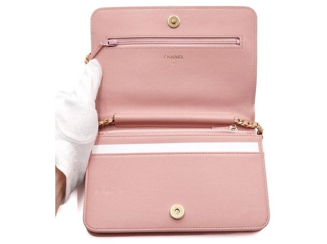 Chanel Borsa WOC Boy in Caviar Rosa con Catena Dorata, Borsa a Spalla e a Tracolla - vista 7