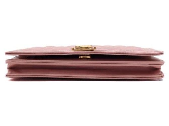 Chanel Borsa WOC Boy in Caviar Rosa con Catena Dorata, Borsa a Spalla e a Tracolla - vista 9