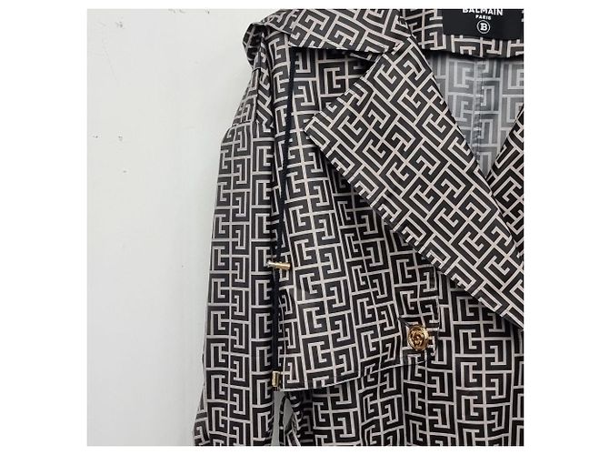Balmain Monogramm-Jacquard-Trenchcoat Mehrfarben - Ansicht 5