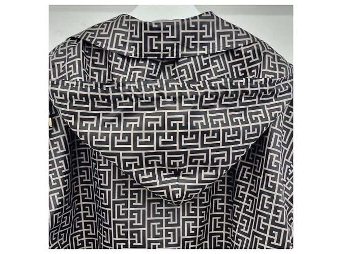Balmain Monogramm-Jacquard-Trenchcoat Mehrfarben - Ansicht 6