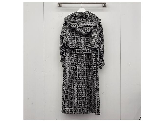 Balmain Monogramm-Jacquard-Trenchcoat Mehrfarben - Ansicht 7