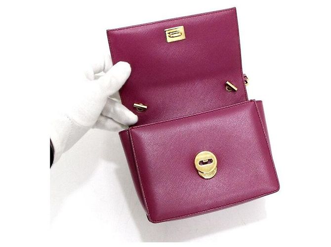 Salvatore Ferragamo Mini borsa a tracolla con patta e catena - vista 5