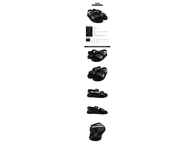 Tod's Sandali in pelle neri - vista 2