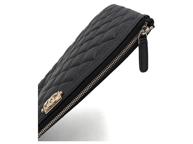 Chanel Clutch Black Caviar Medium Boy Nero - vista 10