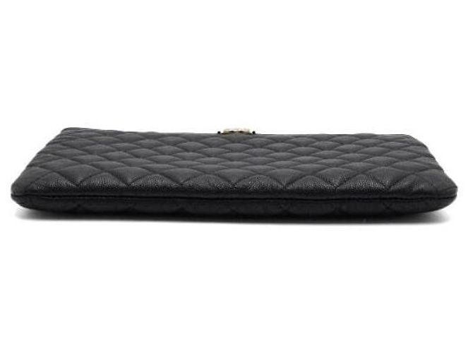 Chanel Clutch Black Caviar Medium Boy Nero - vista 7
