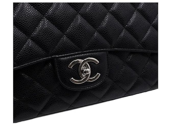 Chanel Borsa a tracolla con patta e catena argentata Nero - vista 10