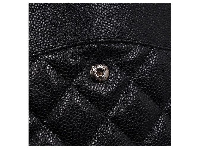 Chanel Borsa a tracolla con patta e catena argentata Nero - vista 8