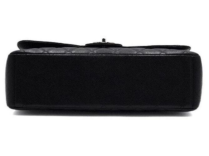 Chanel Borsa a tracolla con patta e catena argentata Nero - vista 9
