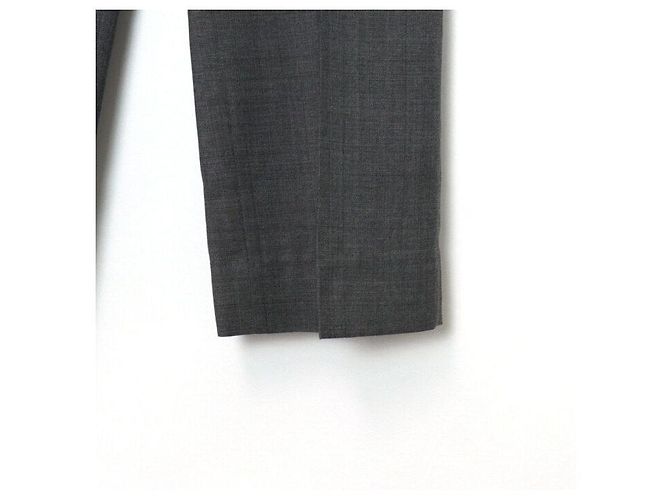 Miu Miu Pantalones de cintura baja en lana a cuadros gris - vista 3