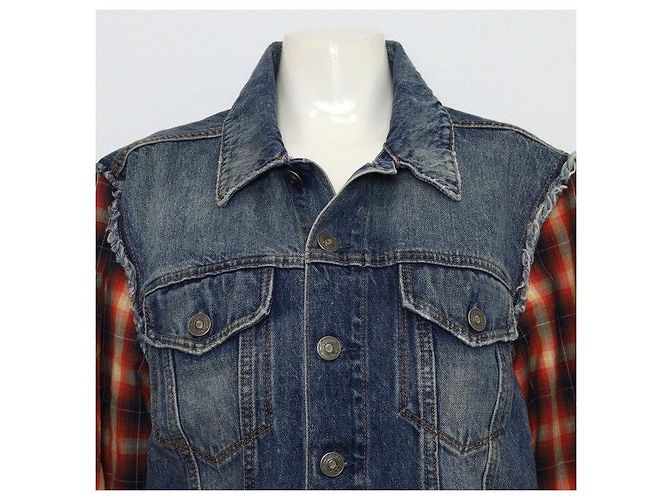 Alexander Mcqueen Chaqueta vaquera de cuadros para mujer - vista 2