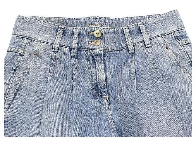 Brunello Cucinelli Pantalones vaqueros de mujer con parche de cuero - vista 5