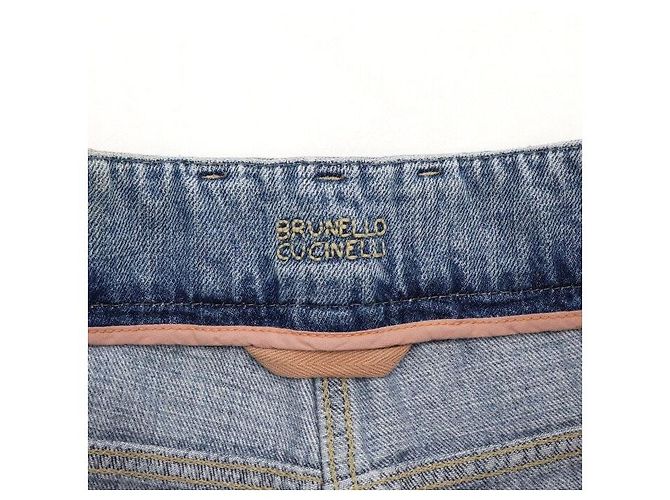 Brunello Cucinelli Pantalones vaqueros de mujer con parche de cuero - vista 6