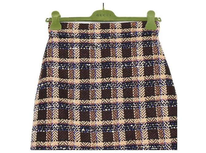 Gucci Falda de tweed a cuadros Multicolor - vista 2