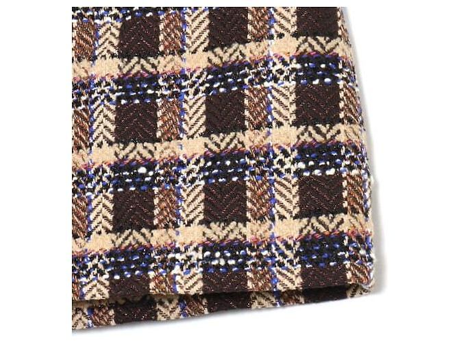 Gucci Falda de tweed a cuadros Multicolor - vista 3