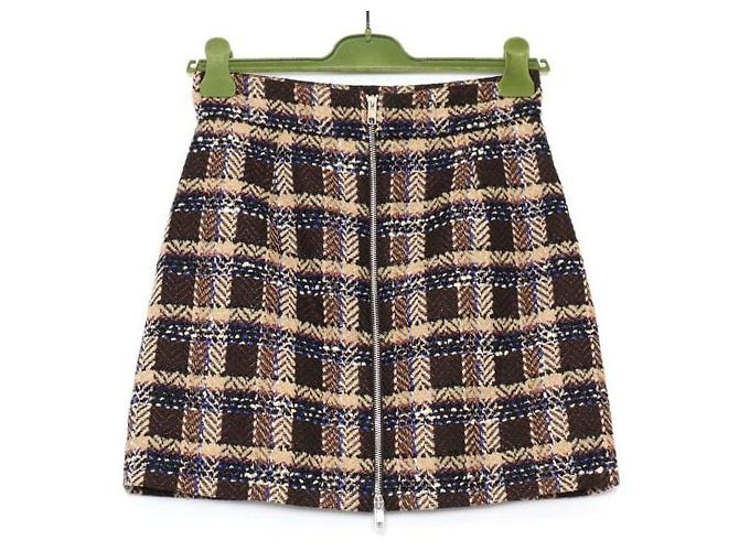 Gucci Falda de tweed a cuadros Multicolor - vista 4