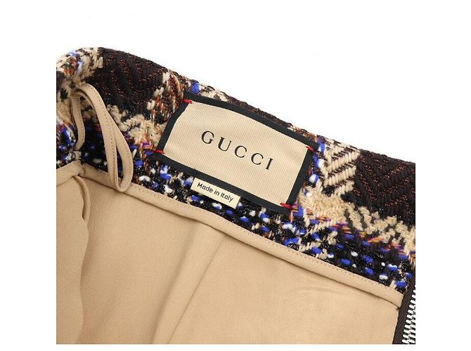 Gucci Falda de tweed a cuadros Multicolor - vista 5
