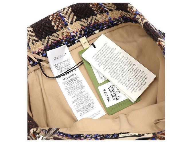 Gucci Falda de tweed a cuadros Multicolor - vista 6