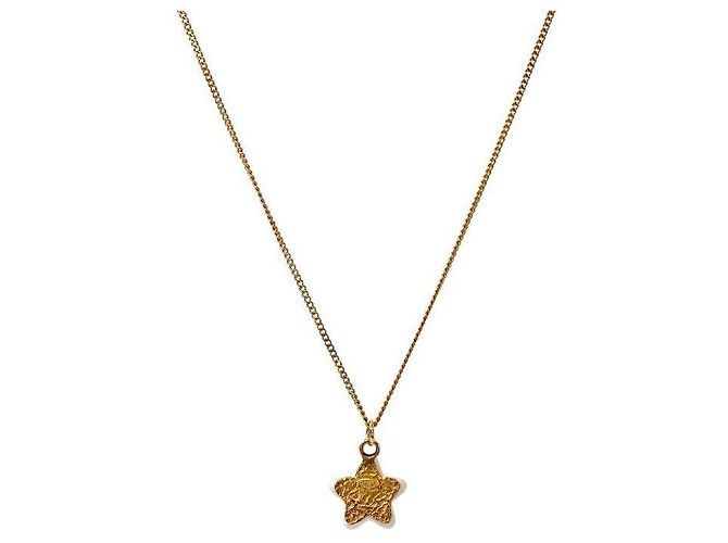 Chanel Collana White Star CC Gold Bianco - vista 2