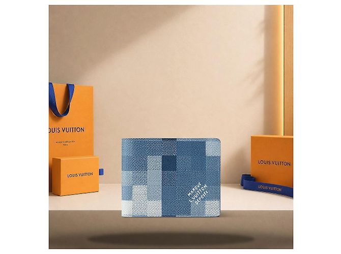 Louis Vuitton Cartera Slender Indigo Blue Azul - vista 2