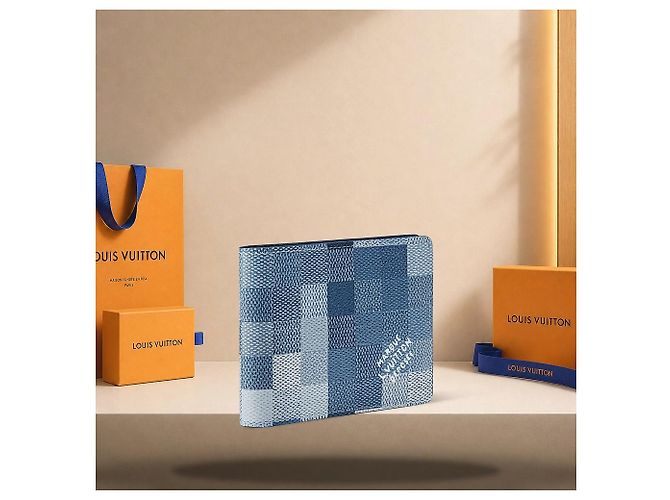 Louis Vuitton Cartera Slender Indigo Blue Azul - vista 3