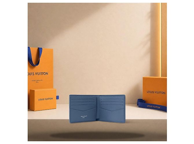 Louis Vuitton Cartera Slender Indigo Blue Azul - vista 4