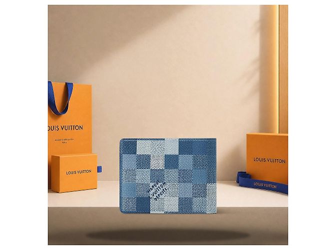 Louis Vuitton Cartera Slender Indigo Blue Azul - vista 5