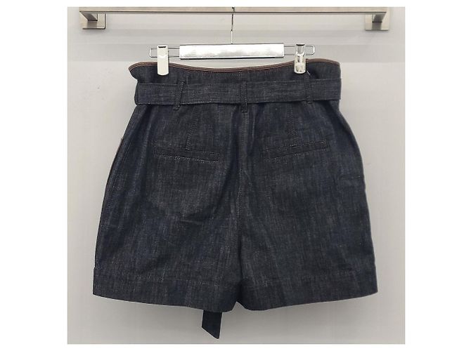 Brunello Cucinelli Shorts vaqueros con cinturón - vista 7