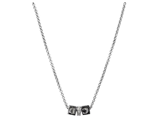 Dior Cubic Cube CD Silber Halskette - Ansicht 2
