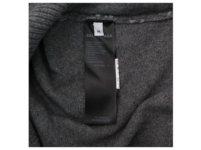 Balenciaga Grauer Strickpullover für Herren aus Kaschmir-Mischung mit Initial-Logo-Jacquard Braun - Ansicht 7