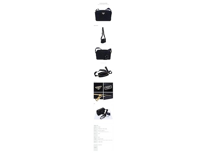 Prada Bolsa de câmera em nylon acolchoado Preto - vista 12