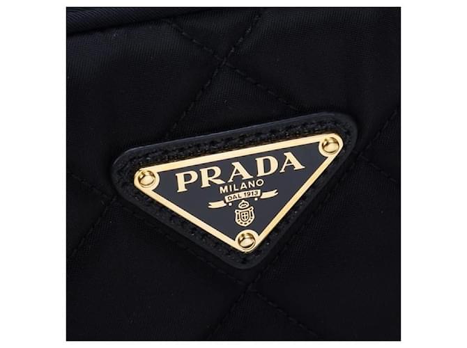 Prada Bolsa de câmera em nylon acolchoado Preto - vista 5