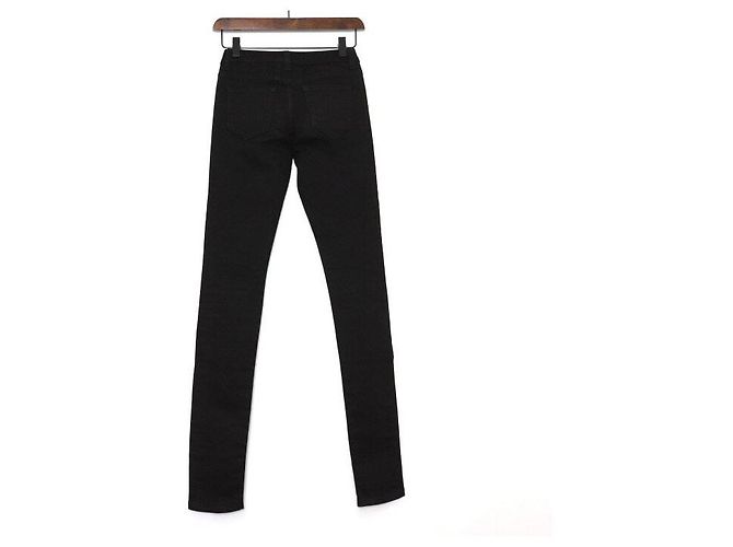 Saint Laurent Pantaloni in denim neri da donna - vista 4