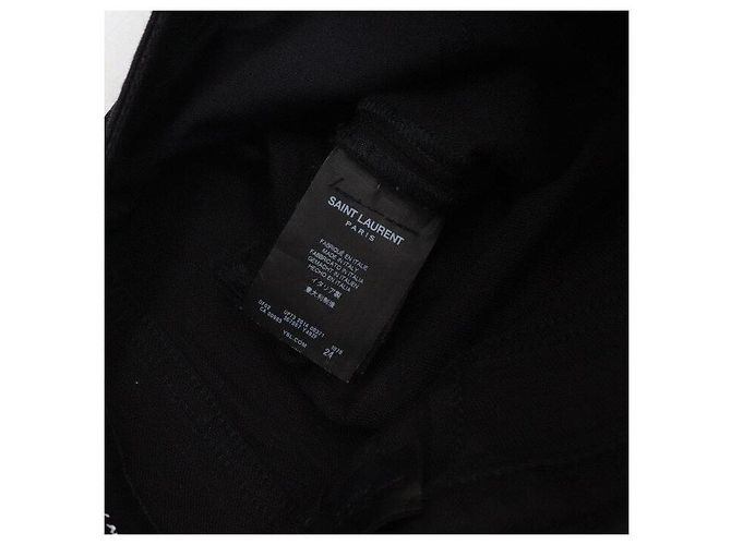 Saint Laurent Pantaloni in denim neri da donna - vista 6