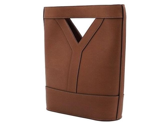 Saint Laurent Piccola borsa tote a secchiello e borsa a tracolla crossbody Marrone - vista 2