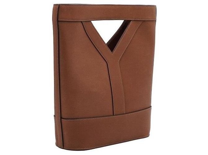 Saint Laurent Piccola borsa tote a secchiello e borsa a tracolla crossbody Marrone - vista 3