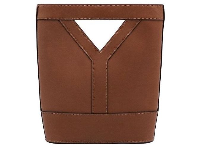 Saint Laurent Piccola borsa tote a secchiello e borsa a tracolla crossbody Marrone - vista 4