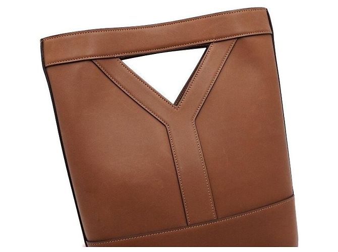Saint Laurent Piccola borsa tote a secchiello e borsa a tracolla crossbody Marrone - vista 8