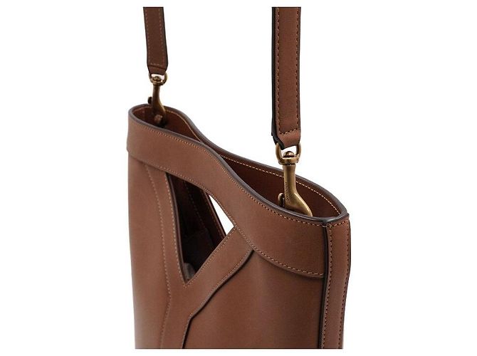 Saint Laurent Piccola borsa tote a secchiello e borsa a tracolla crossbody Marrone - vista 9