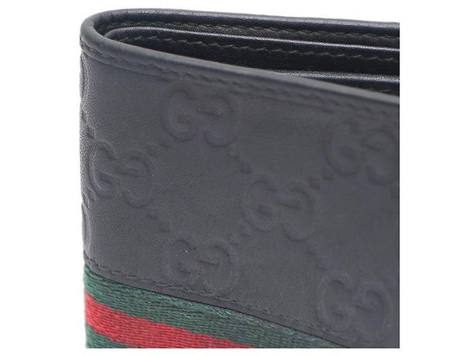 Gucci GG Logo Web Bi-Fold Wallet Black - view 4