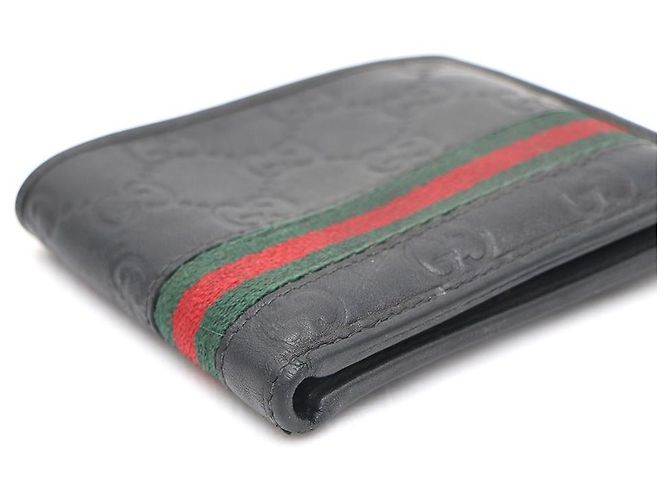 Gucci GG Logo Web Bi-Fold Wallet Black - view 5