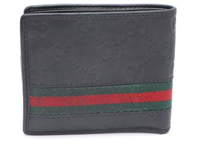 Gucci GG Logo Web Bi-Fold Wallet Black - view 9