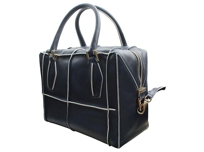 Tod's Borsa Tote e Borsa a Tracolla in Pelle Blu Notte - vista 2