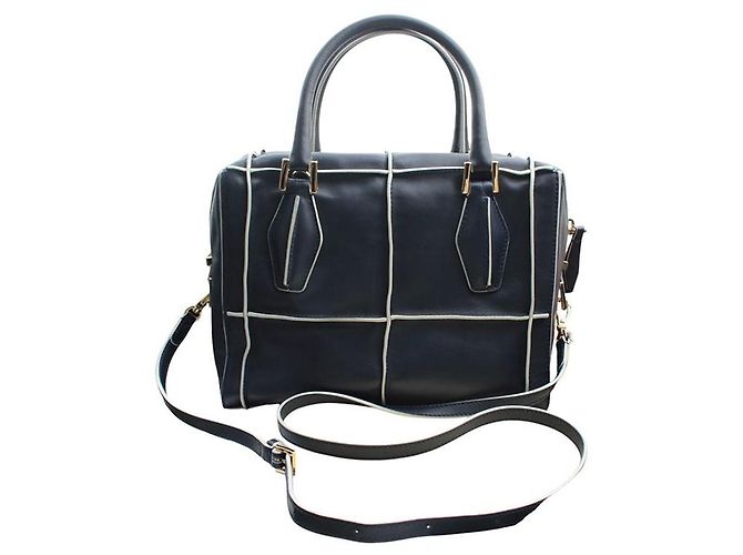 Tod's Borsa Tote e Borsa a Tracolla in Pelle Blu Notte - vista 3