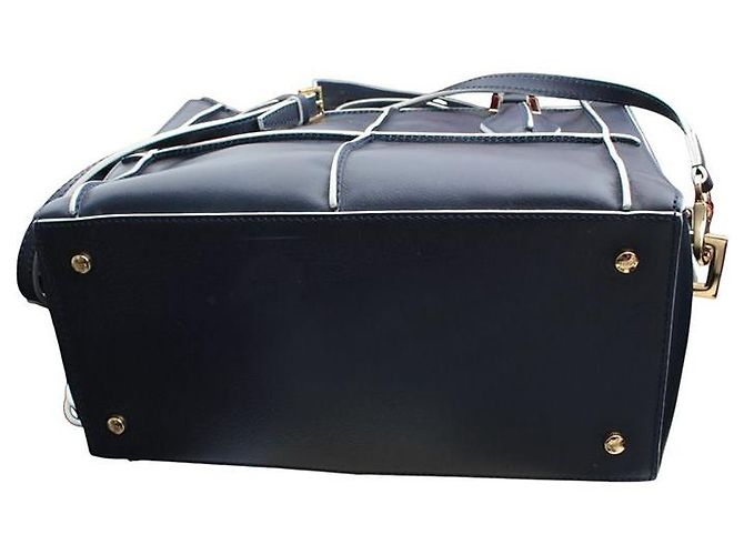 Tod's Borsa Tote e Borsa a Tracolla in Pelle Blu Notte - vista 4