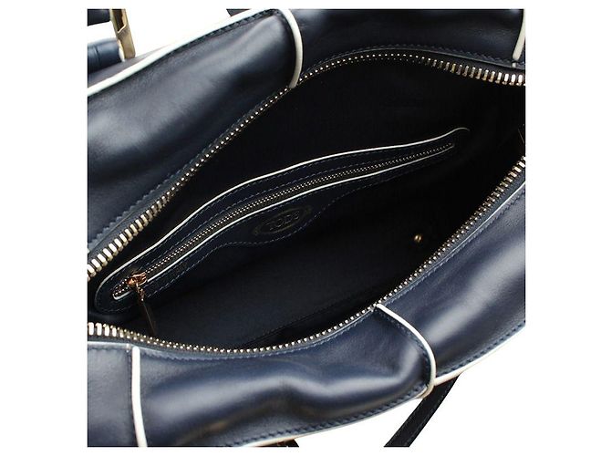 Tod's Borsa Tote e Borsa a Tracolla in Pelle Blu Notte - vista 5