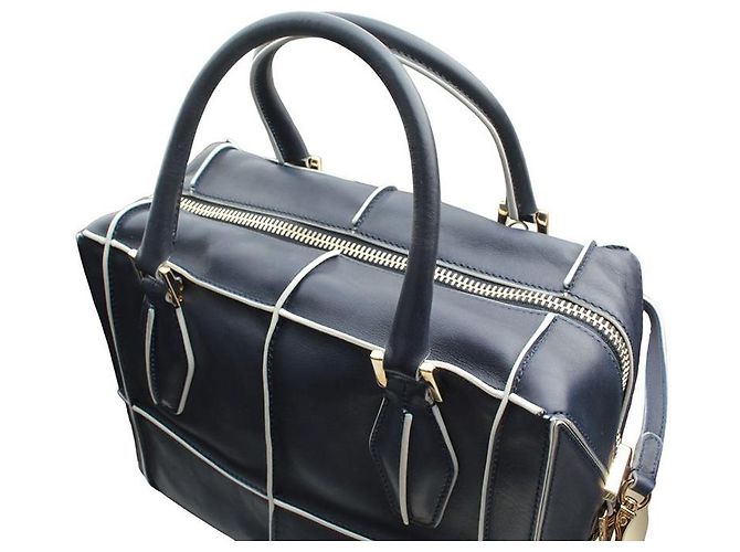 Tod's Borsa Tote e Borsa a Tracolla in Pelle Blu Notte - vista 6
