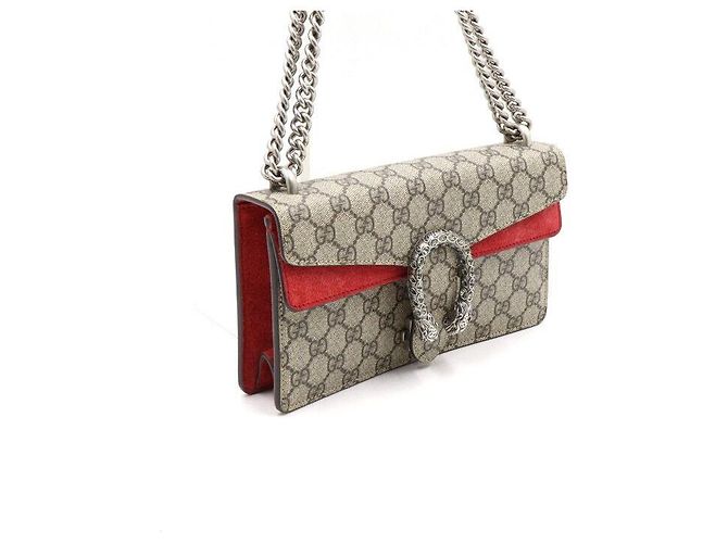 Gucci Piccola borsa Dionysus GG con tracolla a catena e borsa a tracolla Marrone - vista 3