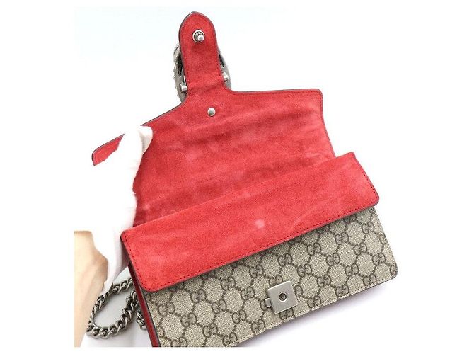 Gucci Piccola borsa Dionysus GG con tracolla a catena e borsa a tracolla Marrone - vista 6